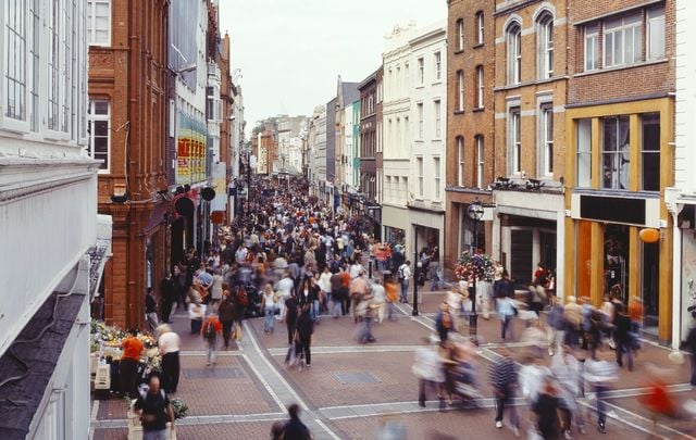 Dublin\'s Grafton Street has been the shopping and social hub of the capital since Victorian times 