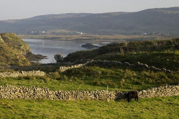 Streamstown Bay on Omey Island in Connemara, where a Dobhar Chu was spotted in 2000.