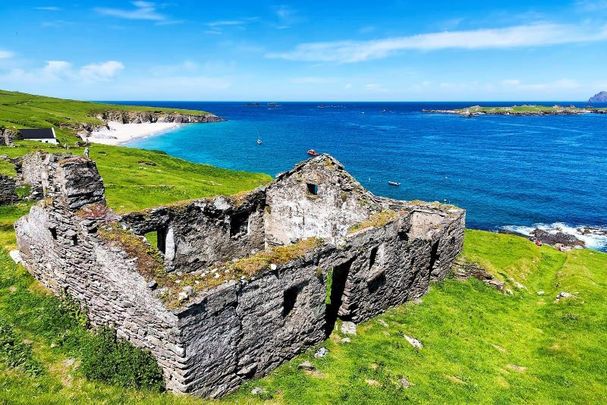 An abandoned house on Great Blasket Island in Co Kerry in 2016.