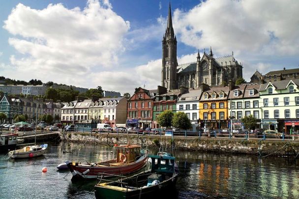 Cork, County Cork with St. Colman\'s Cathedral.