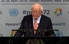 Irish President decries "pursuit and prosecution of war" at United Nations