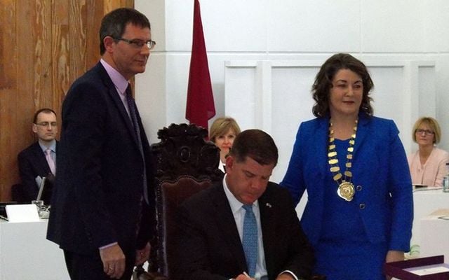 Mayor of Boston Marty Walsh in Co Galway.
