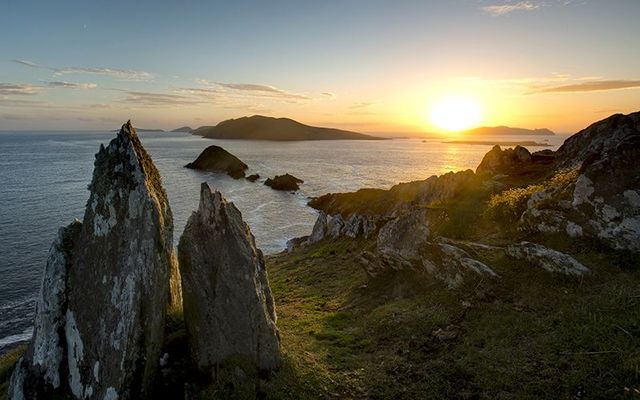 Dunmore Head and the Blasket Islands on the Wild Atlantic Way in County Kerry.
