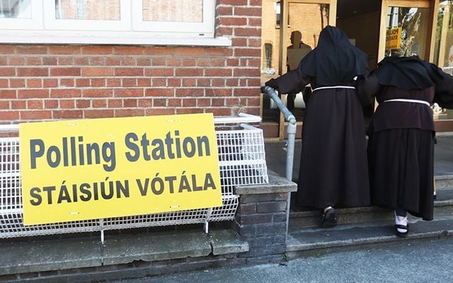 Nuns at a polling station in Ireland