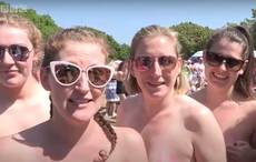 2,500 skinny-dipping Irish women set Guinness World Record to help cancer charity