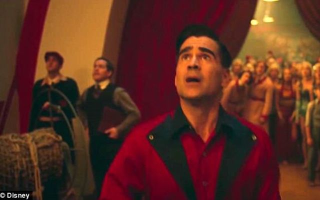 Colin Farrell as Holt Farrier in Dumbo. 