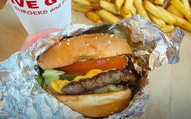 Five Guys burger and fries.