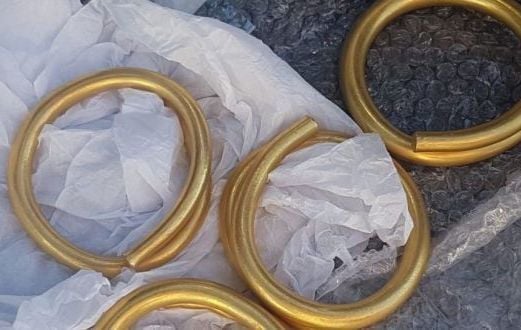 The Bronze Age gold rings discovered in Donegal.