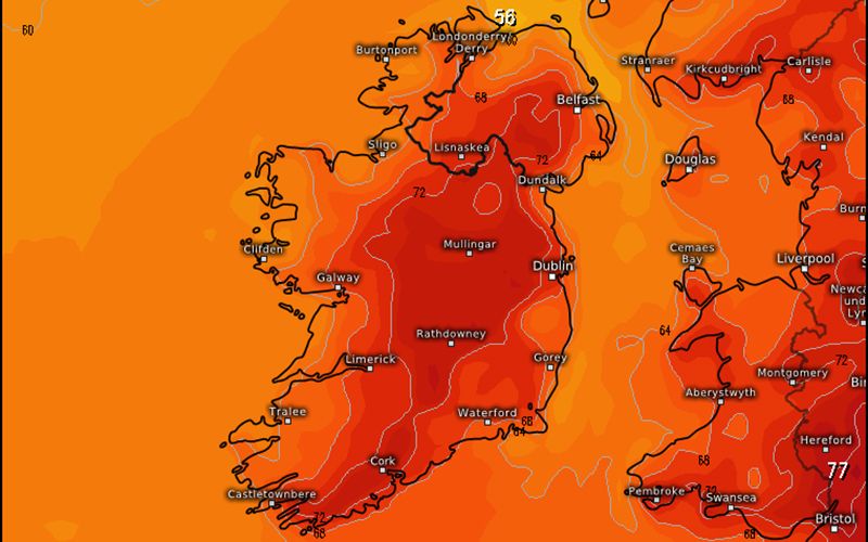 Heatwave continues: Ireland faces hottest day in 40 years