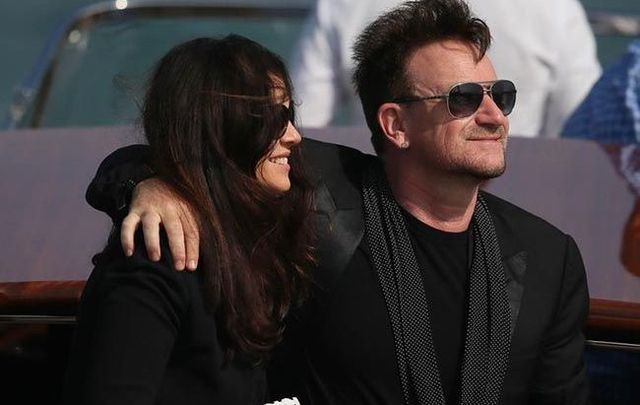 Bono and Ali Hewson photographed in Venice.