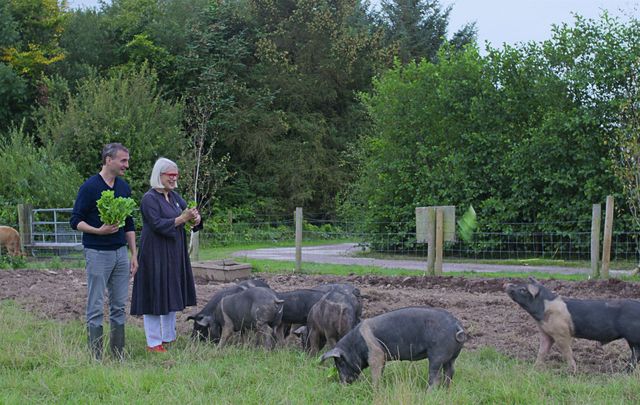 Phil Rosenthal with Irish chef Darina Allen at Ballymaloe House, in Cork.