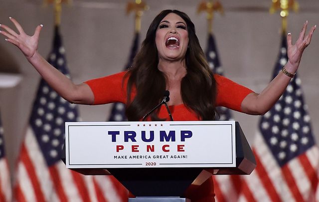 Kimberly Guilfoyle speaking at Donald Trump\'s 2020 Republican National Convention.