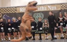 WATCH: Irish dancing T-Rex trebles up some fun