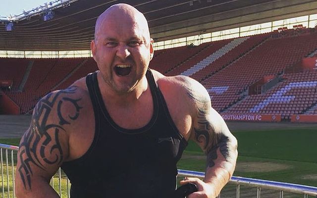 Ireland and the UK\'s Strongest Man Pa O\'Dwyer. 
