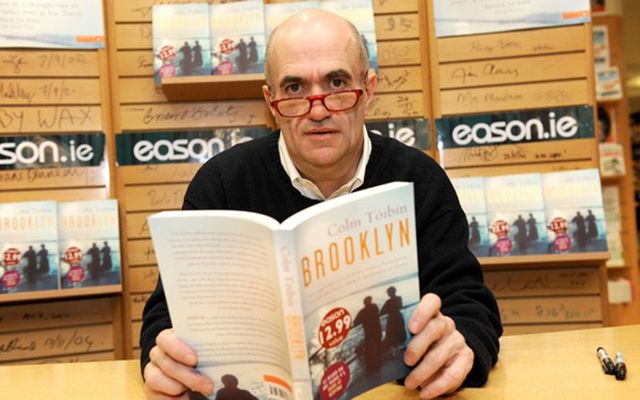 Irish writer Colm Tóibín at a book signing in Easons O\'Connell Street Dublin for his new novel \"Brooklyn.\"