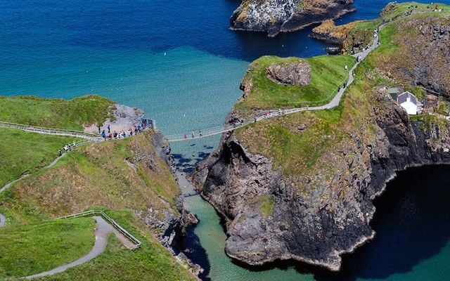 Carrick-A-Rede rope bridge in Northern Ireland is the perfect destination for adrenaline junkies