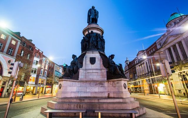 The Daniel O\'Connell statue on O\'Connell Street in Dublin was unveiled on August 15, 1882. 