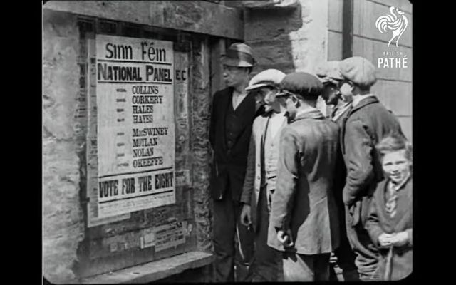 A still from the British Pathé footage of \"In Memory Of Michael Collins (1922)\"