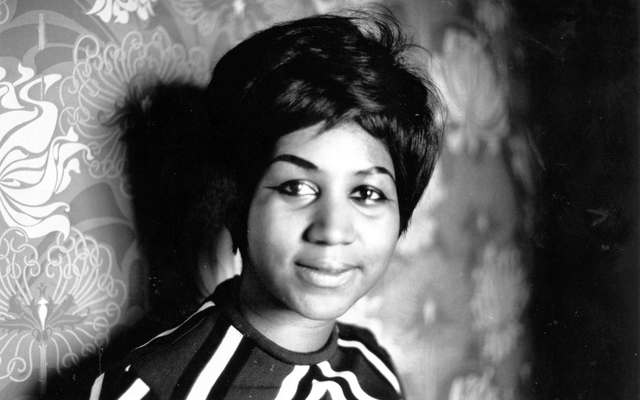 American soul singer Aretha Franklin, a star on the Atlantic record label.