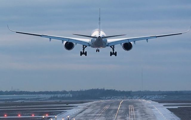 Airplane taking off.