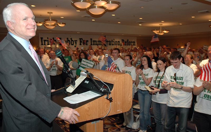 John McCain’s strong support for Irish Lobby for Immigration Reform recalled