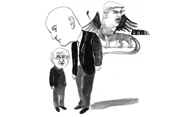 The Dragon\'s are coming... Michael D Higgins, Sean Gallagher and Donald J Trump.