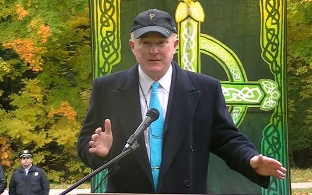 Ohio businessman Ed Crawford, who has emerged as the front-runner to become the next US ambassador to Ireland, at the opening of an Irish Cultural Garden in Cleveland.