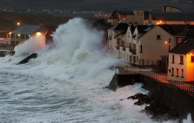 Lahinch, County Clare during a storm in 2014.