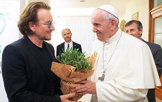 Bono met with The Pope on Wednesday
