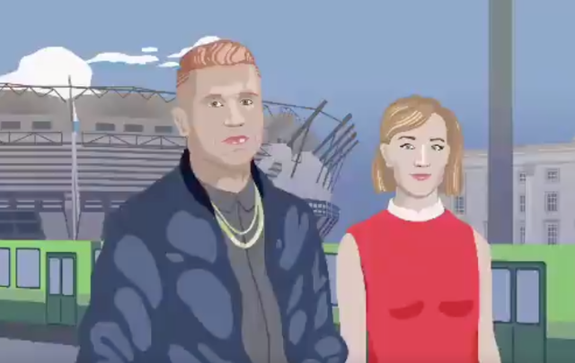 An illustration of Saoirse Ronan and Macklemore