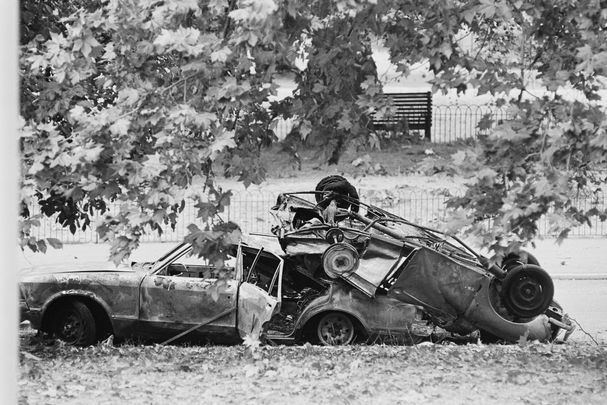 July 21, 1982: Aftermath of the Hyde Park bombing in London.