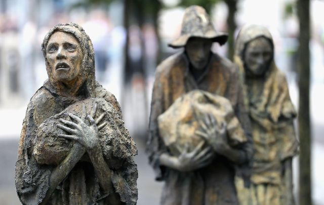 A Famine memorial in Dublin, Ireland