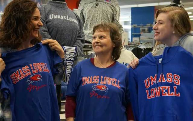 Deirdre Hutchinson, her mother, Mary Humble, and daughter, Georgina Hutchinson, all attend UMass Lowell.\n