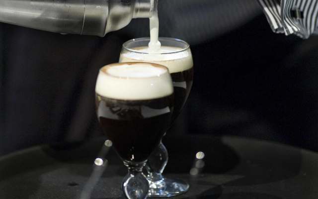 Marcin Michalik from Poland concentrates as he is in the process of making Irish coffee at the World Barista Coffee Championships in Copenhagen on June 19, 2008. 