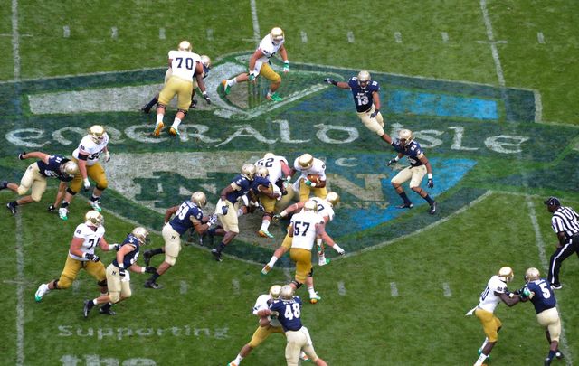 Navy v Notre Dame at Dublin\'s Aviva Stadium in 2012