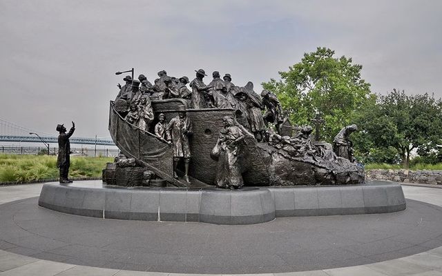 The Irish Memorial at Penn\'s Landing in Philadelphia 