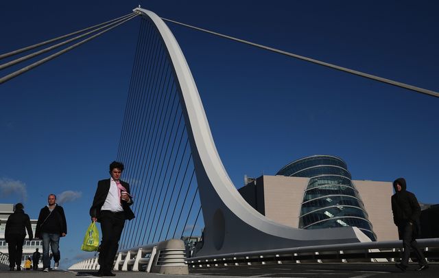 The Samuel Beckett Bridge in Dublin