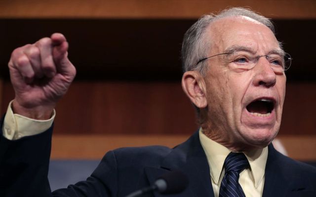 Senate Judiciary Committee Chairman Charles Grassley (R-IA) speaks during a news conference to discuss this week’s FBI investigation into Supreme Court nominee Judge Brett Kavanaugh at the U.S. Capitol October 04, 2018, in Washington, DC.