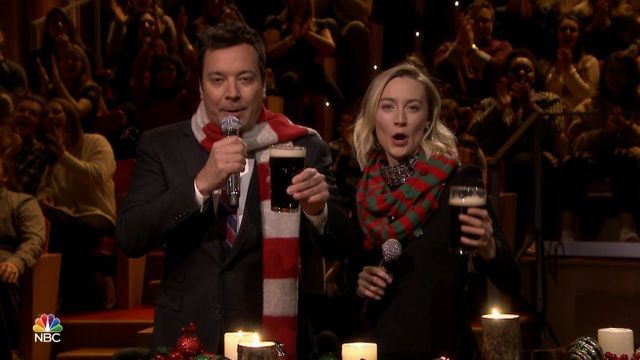 Jimmy Fallon and Saoirse Ronan sing \"A Fairytale of New York\" on \"The Tonight Show\".