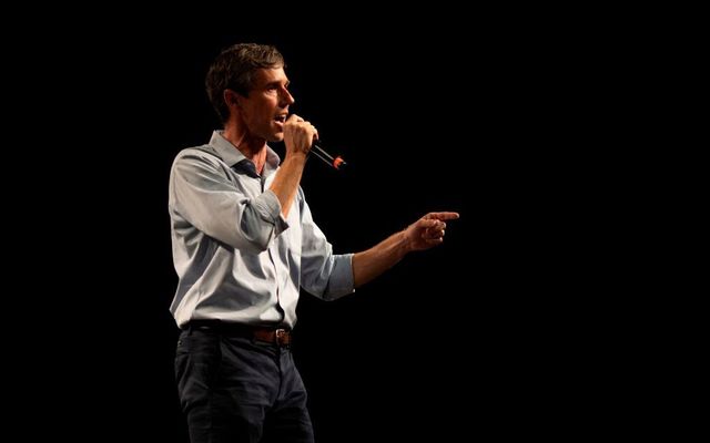 Texas Representative and Senatorial Democratic Party Candidate Beto O\'Rourke delivers a speech at the University of Texas in El Paso, Texas, on November 5, 2018, the night before the U.S. midterm elections.