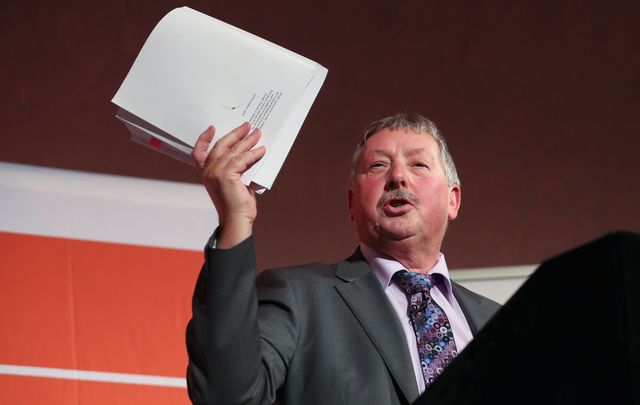 MP Sammy Wilson at the Leave Means Leave rally on Dec 14