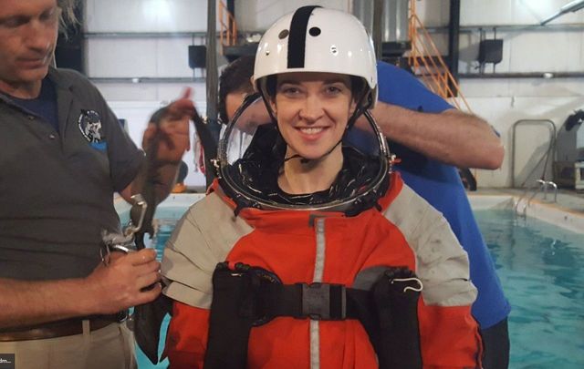 Dr Norah Patten in training to become the first Irish astronaut.
