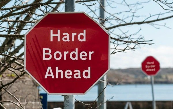 An EU official says that a hard Irish border is \"pretty obvious\" in the event of no Brexit deal