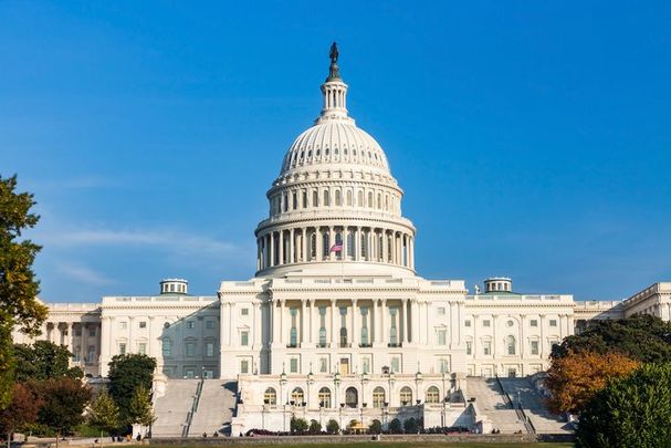 The United States Capitol building on a sunny day. Washington D.C., U.S.A.