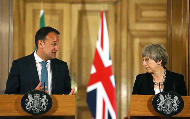 Ireland\'s Taoiseach (Prime Minister) Leo Varadkar and Britain\'s Prime Minister Theresa May, who\'s leading the Brexit negotiations. 
