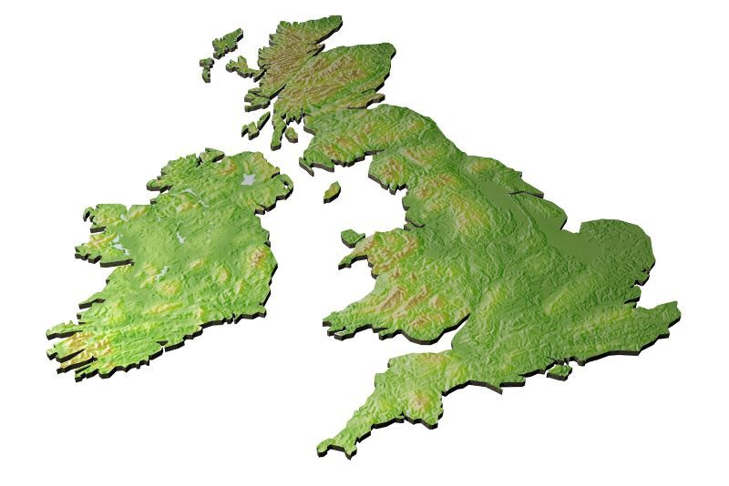 Рельеф британских островов. Рельеф Великобритании карта. Англия на карте. Объемная карта Британии. Uk rising
