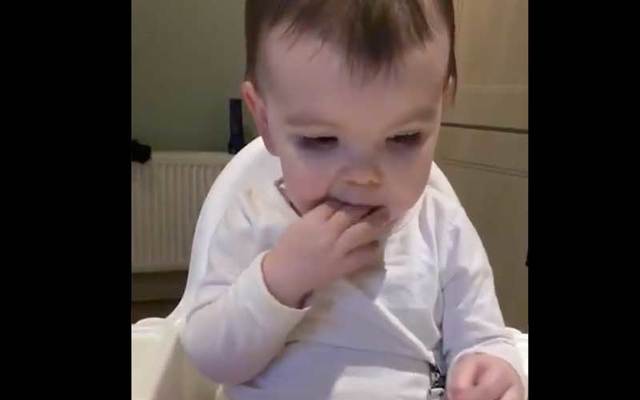 Lena Wilhare, a 21-month-old from Donegal, enjoys her favorite snack — mussels.