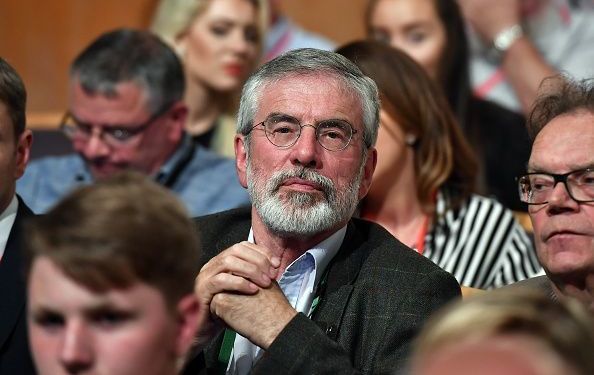 Former Sinn Fein President Gerry Adams pictured in the crowd before current Sinn Féin President Mary Lou McDonald makes her keynote speech during the Sinn Fein Ard Fheis at Waterfront Hall on June 16, 2018, in Belfast, Northern Ireland.  