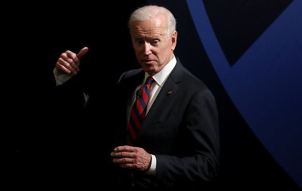 Former U.S Vice president Joe Biden speaks at the University of Pennsylvania’s Irvine Auditorium February 19, 2019, in Philadelphia, Pennsylvania.