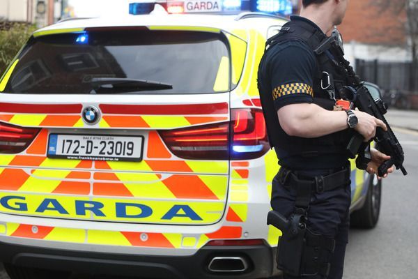 An armed Garda. 